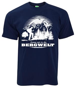 Komm mit in die Bergwelt | T-Shirt, Brustdruck mittig